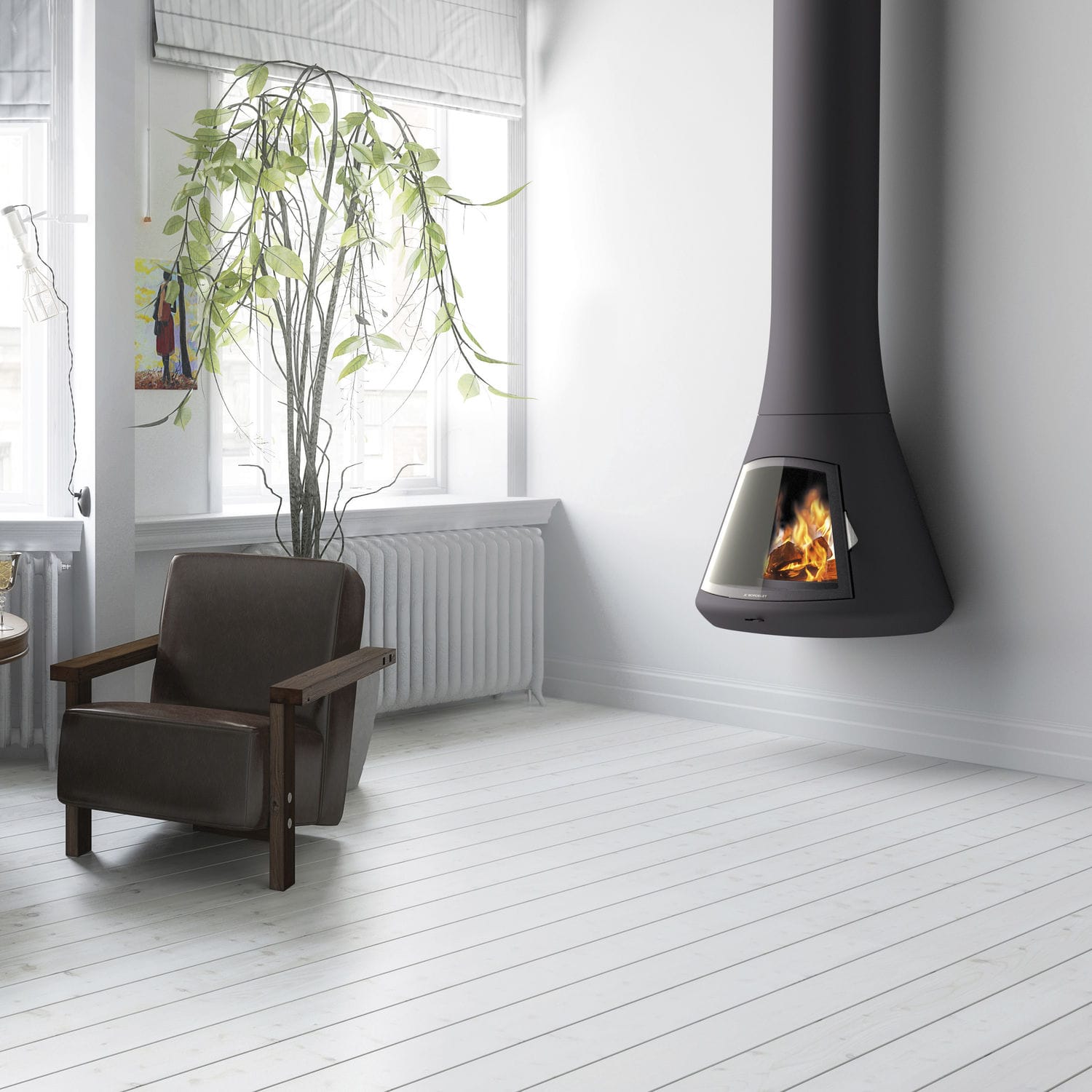 Holzkamin - CALISTA 917 - JC BORDELET - modern / geschlossene