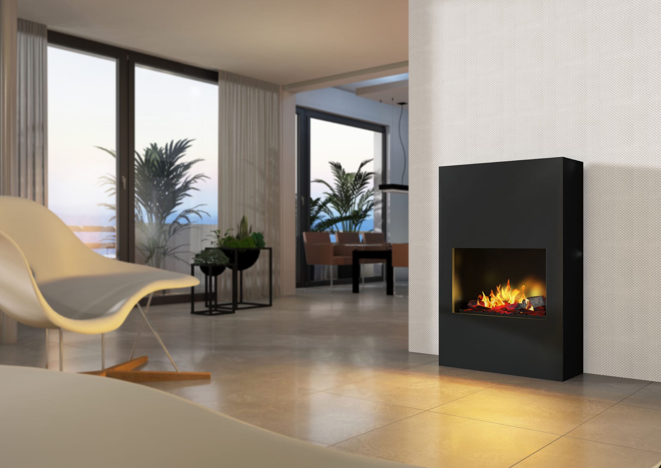 Elektrokamin - BERGAMO TORRETTA - muenkel design - modern / offene