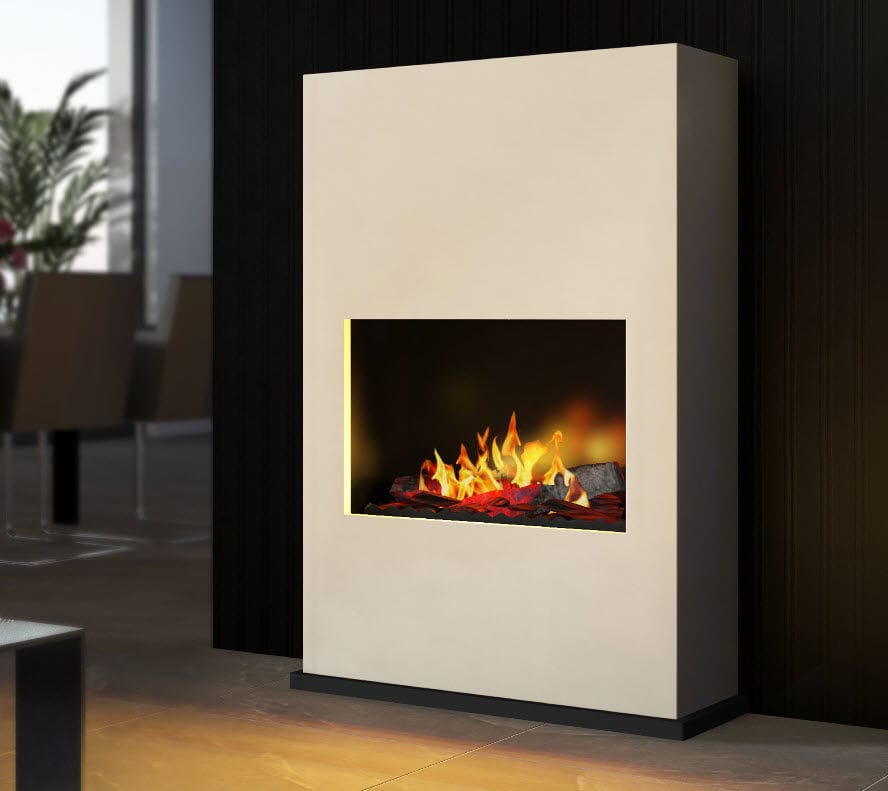 Elektrokamin / modern / offene Feuerstelle / bodenstehend - BERGAMO