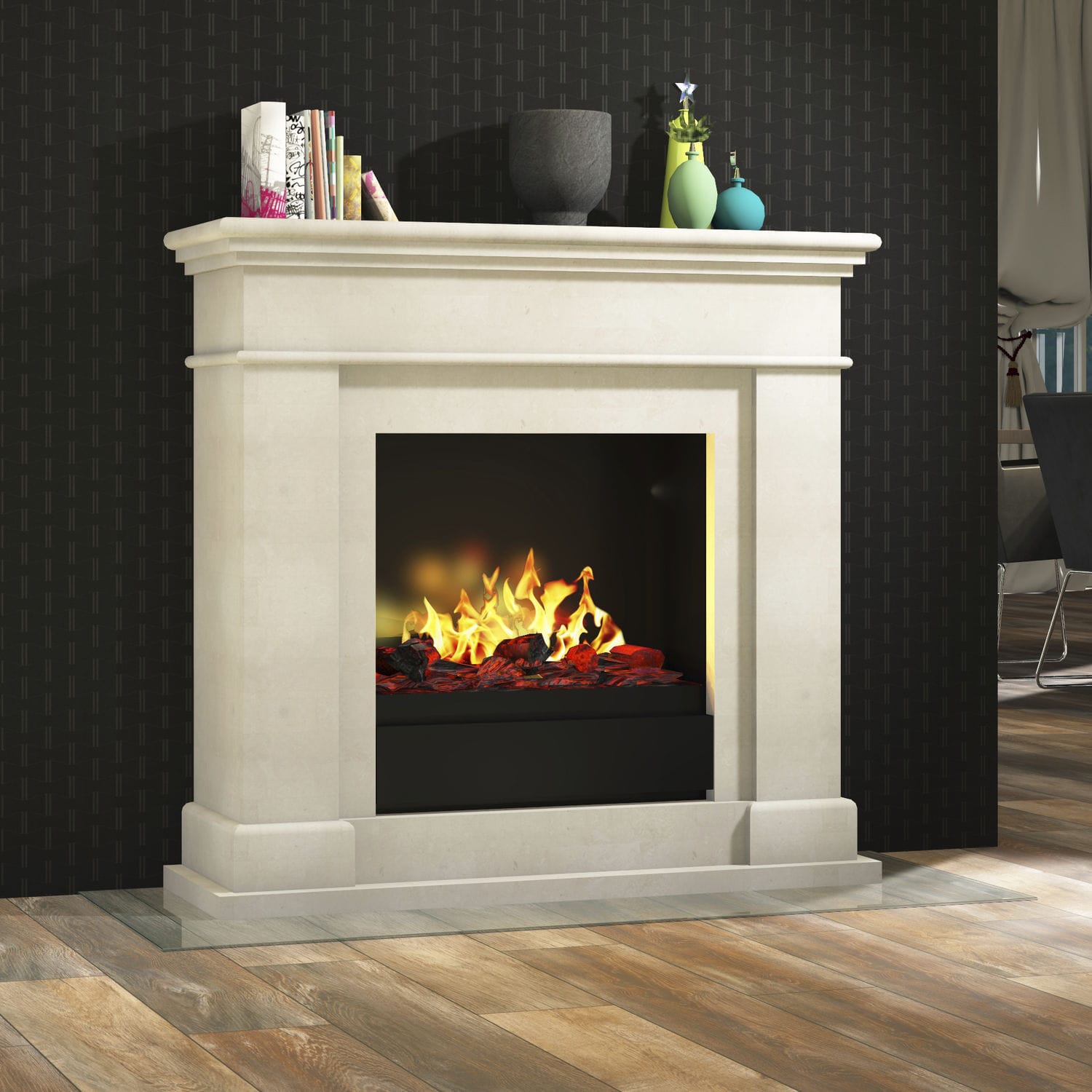 Elektrokamin - ROMA CLASSICO - muenkel design - traditionell / offene