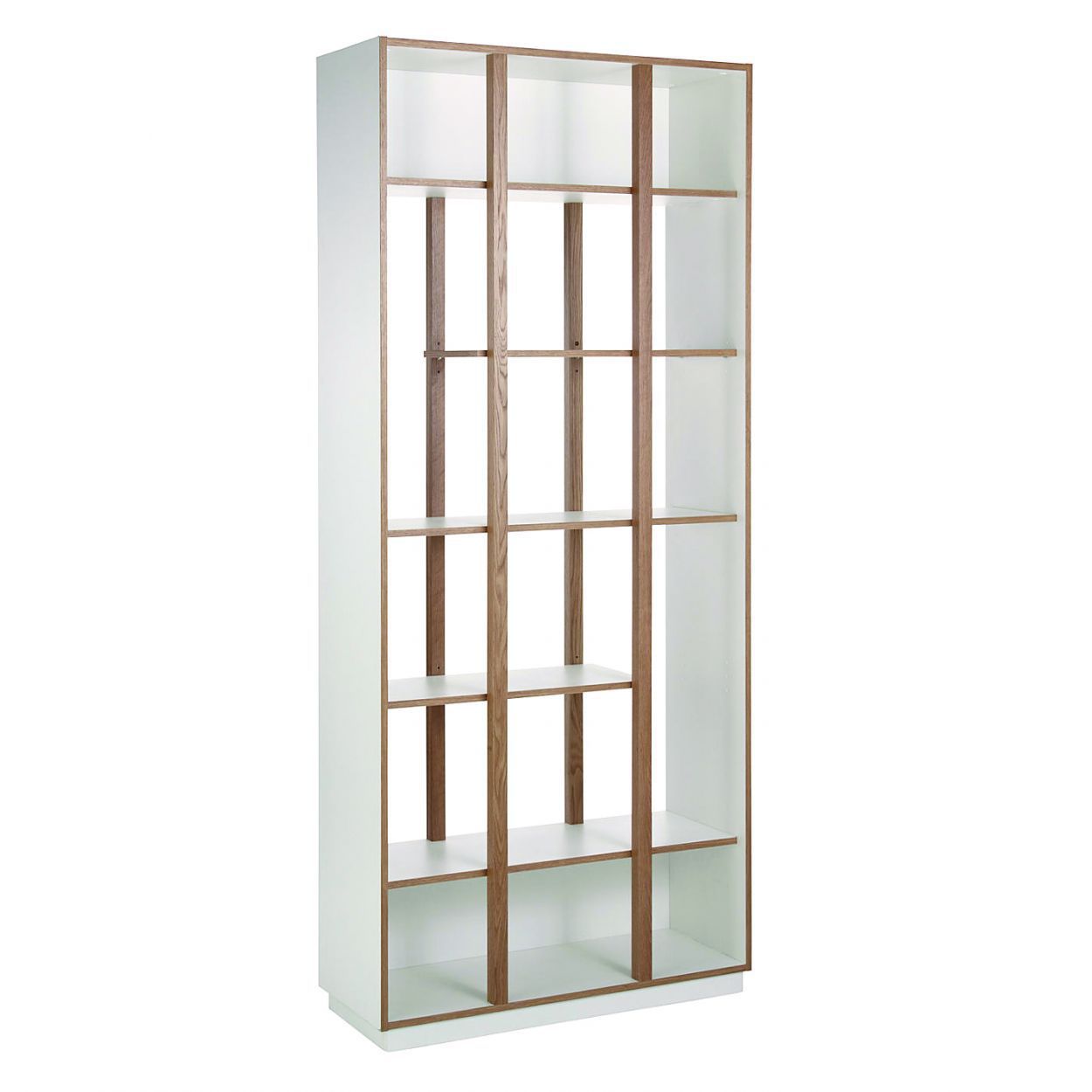 Hohes Bücherregal Teenager - Mit L-Tür, Schublade & Metallknöpfen In Weiß/Grau