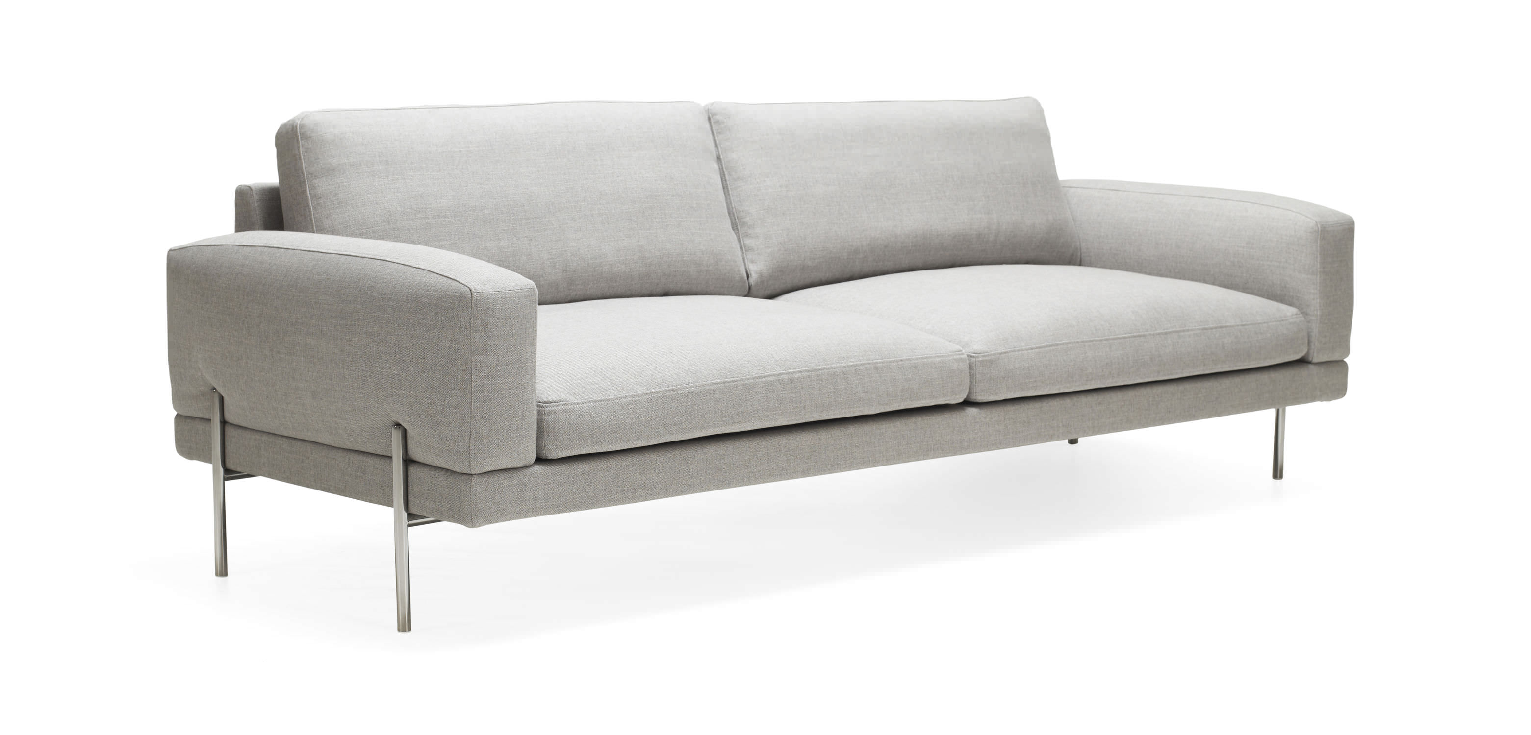 Modernes Sofa ARMILLA Ire Möbel AB grau / Stahl / Zweisitzer