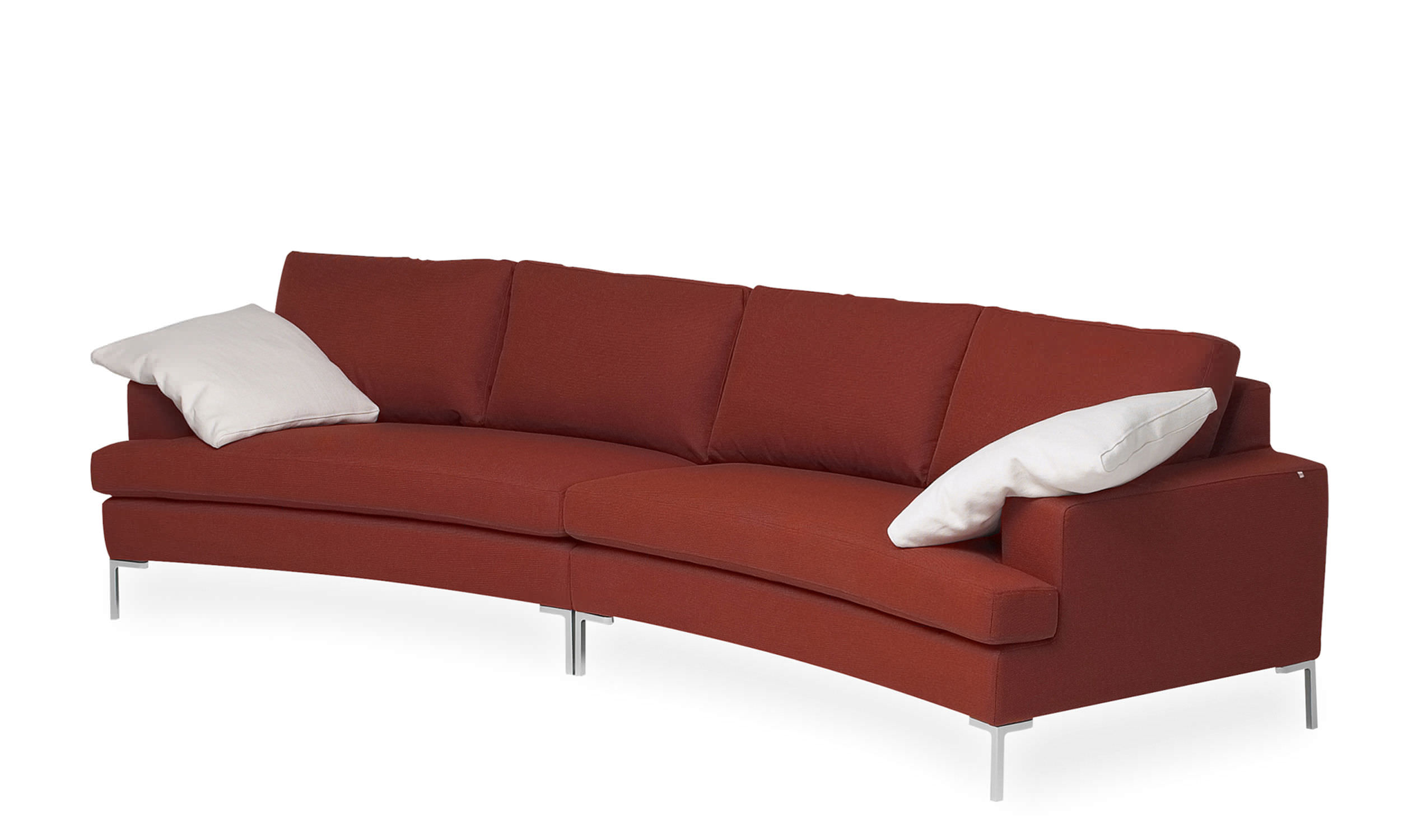 Halbrundes Sofa INFINI Ire Möbel AB modern / Stoff / rot