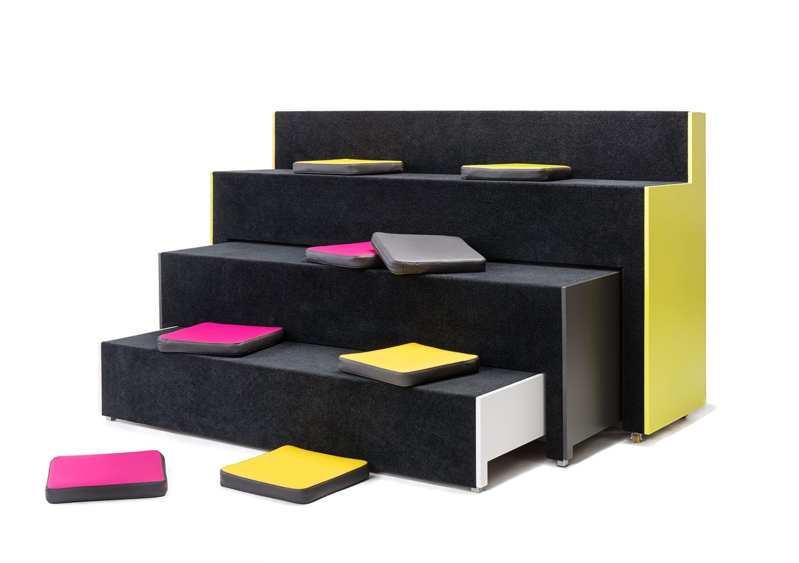 Moderne Bank - BEATBOX - Martela - Holz / modular / für Kinder