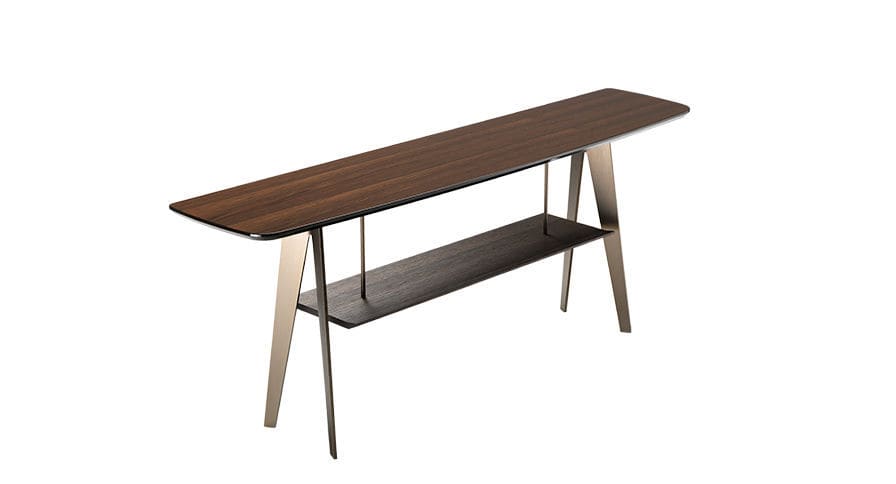 Moderner Konsolentisch / aus Eiche / aus Sucupira / Metall - DOWNTOWN