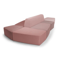 Moderne Ottomane / Stoff / Holz / Polster