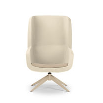 Moderner Besuchersessel / Stoff / Holz /...
