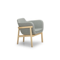 Moderner Besuchersessel / Stoff / Holz /...