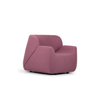 Moderner Besuchersessel / Stoff / violett