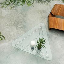 Moderner Couchtisch / Glas / Edelstahl /...