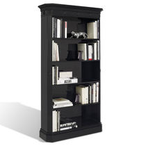 Klassisches Bücherregal / Mahagoni / schwarz