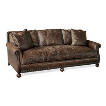 Klassisches Sofa / braun / Leder / 3 Plätze
