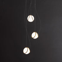 Hängelampe / modern / Messing / Glas