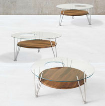 Moderner Couchtisch / Glas / Metall / aus...