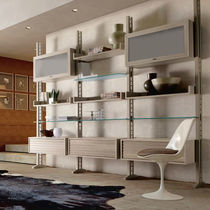 Modulregal / modern / Holz / Glas