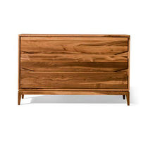Moderne Kommode / aus Nussbaum / braun