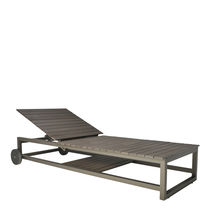 Klassische Sonnenliege / Holz / Aluminium...