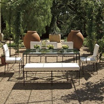 Klassische Gartenbank / Edelstahl