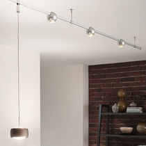 LED-Schienenleuchte / rund / Metall / Glas