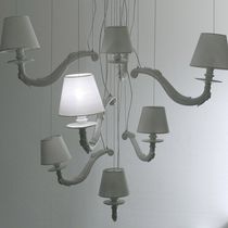 Hängelampe / modern / Leinen / Keramik