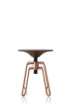 Moderner Hocker / Holz / Massivholz / Stahl