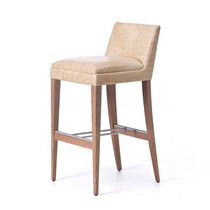 Moderner Barhocker / aus Buche / Leder /...