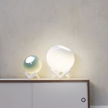 Tischlampe / Glas / aus Eiche / aus Nussbaum