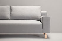 Modernes Sofa / grau / Stoff / 3 Plätze