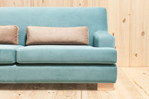 Modernes Sofa / blau / Stoff / 3 Plätze
