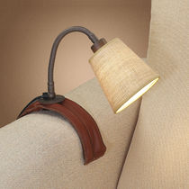 Tischlampe / modern / Baumwolle / Leder