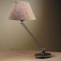 Tischlampe / modern / Nickel / Baumwolle