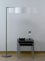 Stehleuchte / modern / Nickel / Seide
