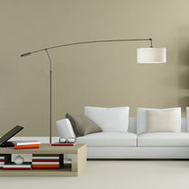 Stehleuchte / modern / Nickel / Baumwolle