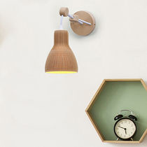 Moderne Wandleuchte / Holz / fluoreszierend...