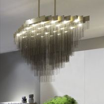 Moderner Lüster / Stahl / mit Glühlampe...