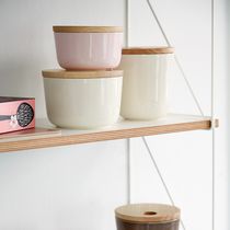 Holz-Aufbewahrungsbox / Keramik
