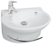 Wand-Waschbecken / Keramik / oval / modern