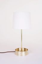Tischlampe / modern / Messing / Seide