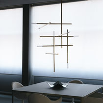 Hängelampe / modern / Messing / Glas
