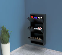 Moderner Schuhschrank / gestrichenes Metall