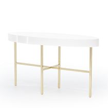 Moderner Beistelltisch / Stahl / oval /...