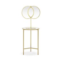 Moderner Beistelltisch / Glas / Metall /...
