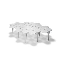 Moderner Couchtisch / lackierter Stahl /...
