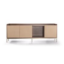Modernes Sideboard / Holz / Leder