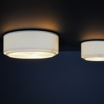 Moderne Deckenleuchte / rund / Glas / Metall