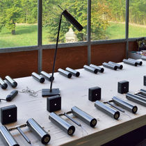 Tischlampe / modern / Nickel / Kohlefaser