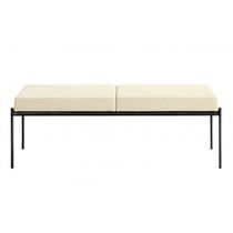Moderne Polsterbank / Stoff / Leder / Stahl