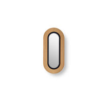 Moderne Wandleuchte / Holzfurnier / oval...