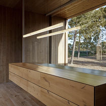 Hängelampe / Holzfurnier / modern / LED