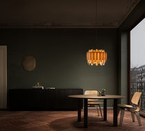 Hängelampe / Holzfurnier / modern / LED